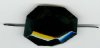 1 42x31mm Faceted Flat Irregular Jet Nugget